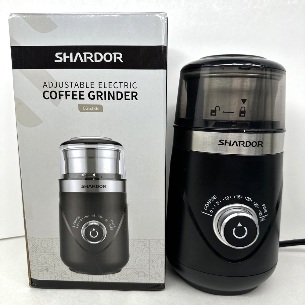 SHARDOR Adjustable Coffee Bean Grinder Electric Herb Spice Espresso CG638 Black